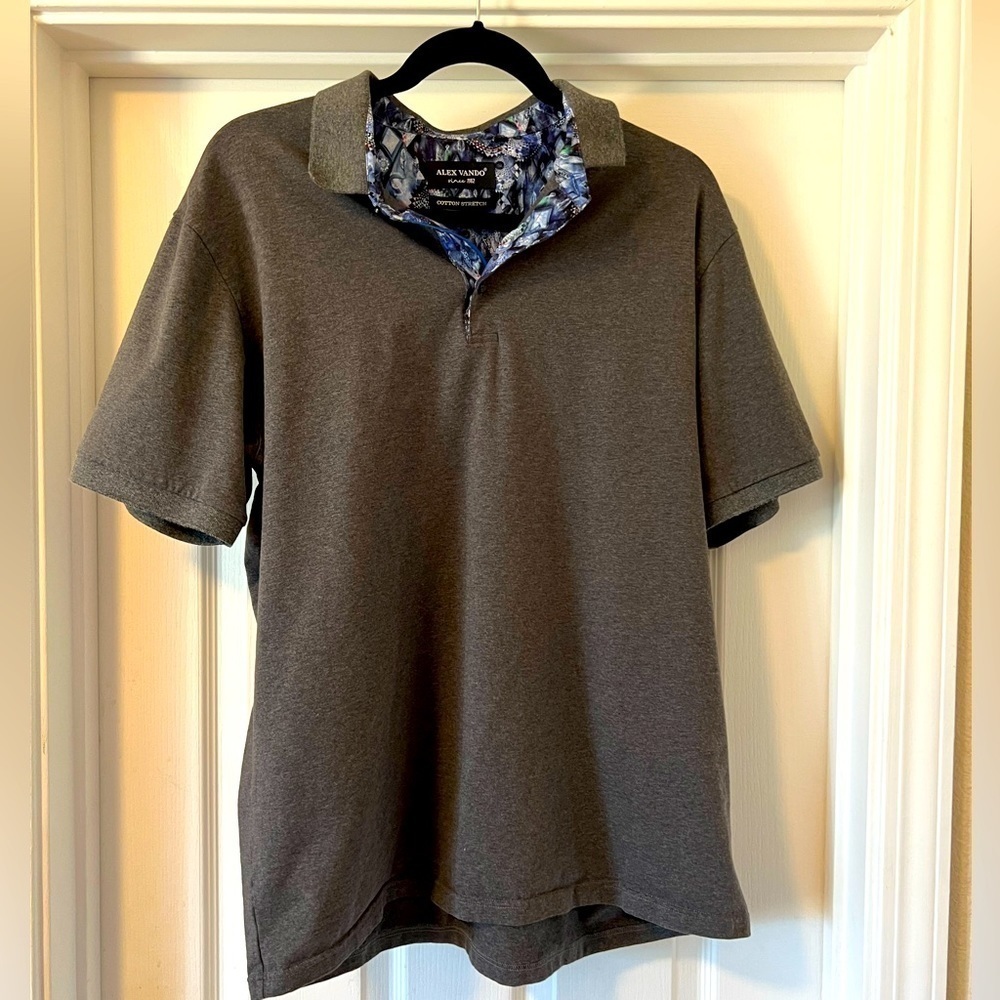 Alex Vando Dress Shirt - Like New - Short Sleeve Button Shirt - Men XL